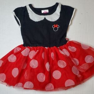 Red and Black Polka Dot Dress 12M